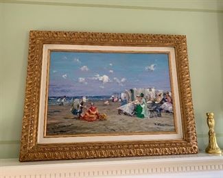 Framed Day at the Beach $100