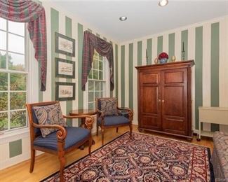 Ethan Allen Accent Arm Chairs $150/each (sold) Ethan Allen British Classics Computer Desk Armoire $150