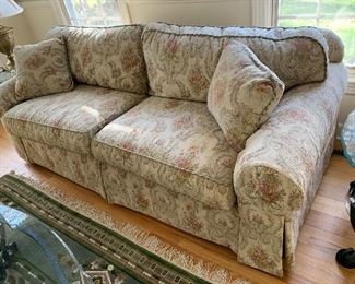 Ethan Allen Sofa: Extremely Clean, Excellent Condition and Quality overstuffed rolled arms: $200