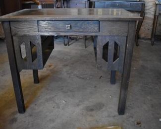 Antique Oak Library Table