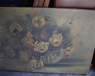 Antique Oil Painting still covered with dust