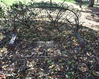 Vintage/Antique Art Iron Yard Furniture including this lovely Love Seat!