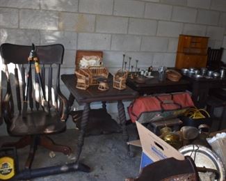 Antique Office Chair, loads of Collectibles and More!!!