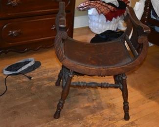 Antique U-Shaped Chair