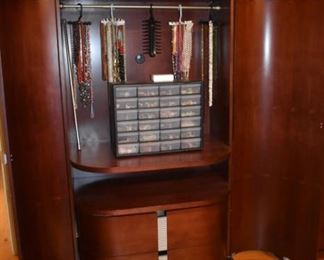 Gorgeous Mid-Century Bedroom Suite consisting of Bed, Armoire, Chest and matching End Tables