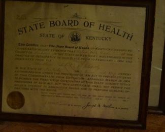 Antique Kentucky State Board of Health  1906