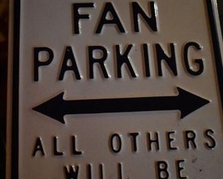 Metal Titans Fan Parking Sign