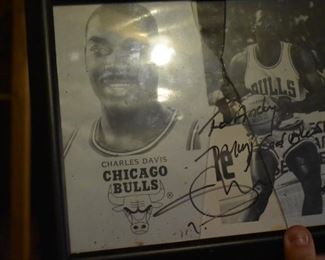 Signed Picture by Chicago Bulls NBA Player Charles Davis.