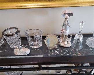 Lladro and crystal items