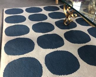 Surya flat weave wool rug, Maroc Dot, excellent condition, one side fiber sealed and is reversable...9' x 13'