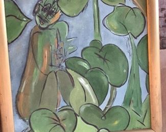 Original painting, framed. 