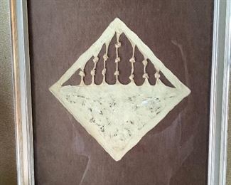 "Bark Art" from San Miquel De Allende, newly framed. 