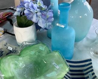 Assorted glass, green bowl is Merano. 