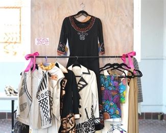 Hand painted dresses, light weight trench coats, skirts and vests...its like wearing a piece of art. By Sindashi from San Miguel de Allende, MX 