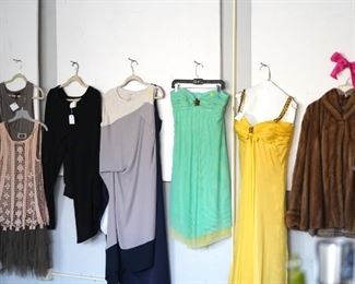 Womens clothing, many are designer brands, Refurbished (new lining) vintage mink. 