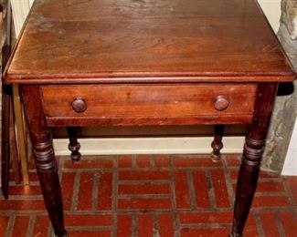 Vintage Antique Farm Side Table with Drawer