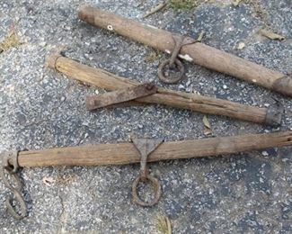 (3) Antique Primitive Farm Yokes