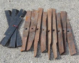 (12) Mower Blades Assorted Sizes
