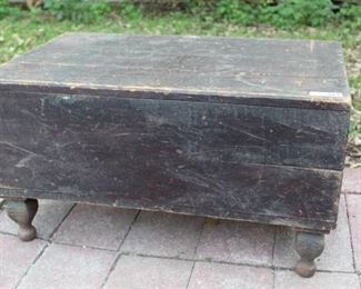 Antique Butcher Block Table Village Blacksmiths Folk WI. 33" Wide x 20.5" x 18" High