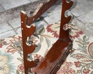 Vintage Wooden Flip-open Drawer Wall Mount (4) Gun Rack 30.5" Tall x 24.5" Wide x 7"