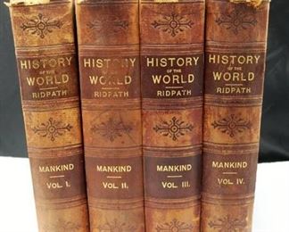 History Of The World by Ridpath Hardbacks Vol. 1-4