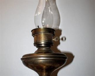 Vintage Oil Lamp Converted to Power (cord non-functional)