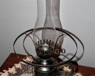 Vintage Oil Lamp Converted to electric (cord needs replaced)