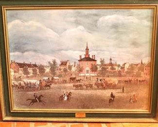 Beautifully Framed Print; Independence 1836 measures 27.25" x 21.5" Tall