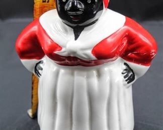 Vintage Aunt Jemima 6" Ceramic Piggy Bank Money Bank Coin Bank