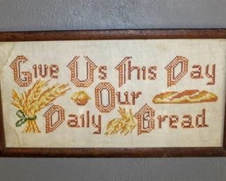 (2) Vintage Needlepoint Framed Art