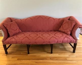 Camel back sofa by Hickory Chair