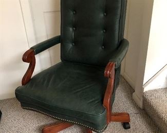 Ethan Allen leather executive chair