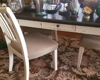 Farmhouse dining table and chairs