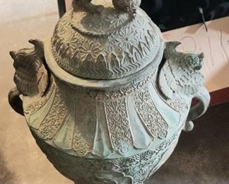 Antique Bronze Jardiniere with lid