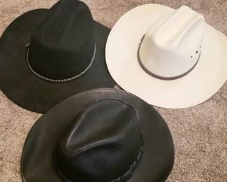 Shantung ,Eddy and Wilson Leather cowboy hats 