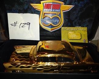  24Kt Gold Plated Chevy  Hot Rod Magazine 50th Anniversary  is heavy is   80 