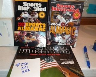 Sports almanac Books 5 each, Oversize sports Illus Book is 10