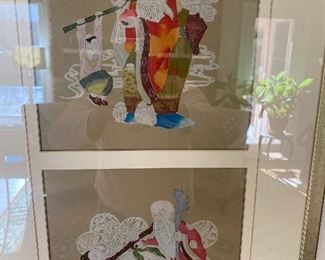 $65.00 Oriental artwork, professionally framed