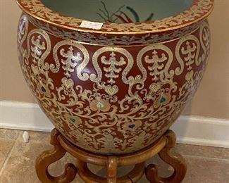 $85.00 Oriental "Fish Bowl" on stand