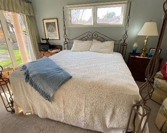 $585.00 King size iron frame bed