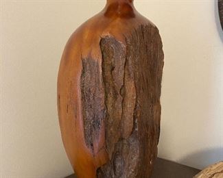 $68.00 Close up of wood 'vase'