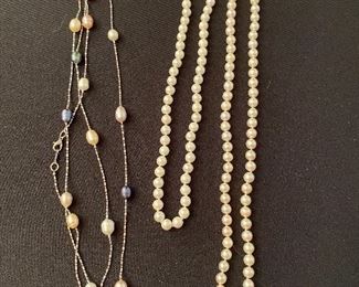 Pearls, 14k clasps on two sets