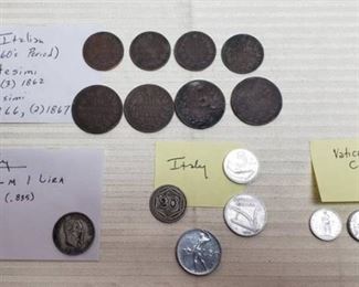 Coins of Italy and Vatican City