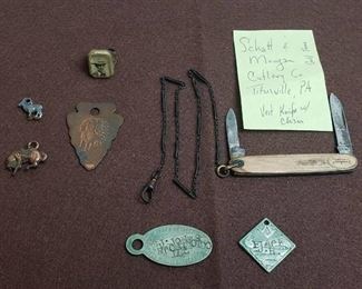 Schatt & Morgan Cutlery Co. Vest Knife w/ Chain and other vintage items