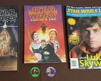 Star Wars Memobilia ~ 3 Magazines and 2 Game Medallions