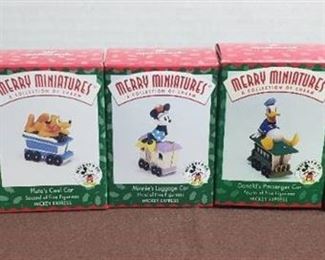 Hallmark Merry Miniatures Ornaments ~ Mickey Mouse Train Collection