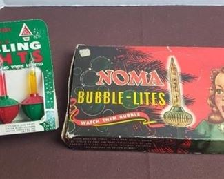 Vintage Noma Bubble-lites set & Bubbling Lights Replacements (package of 3)