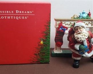 Clothtique Santa ~ Possible Dreams ~ 1997 Down The Chimney He Came 713154