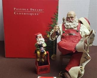 Clothtique Santa ~ Possible Dreams ~ 3603 Santa's Pepsi Break ~ 1993