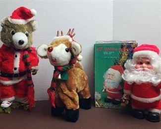 3 Vintage Battery Operated Christmas Toys